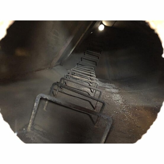 15,036 Gal. Storage Silo, 2,010 Cu. Ft., 13' diameter x 12' H, Cone Discharge, Quartered Internally - Image 6