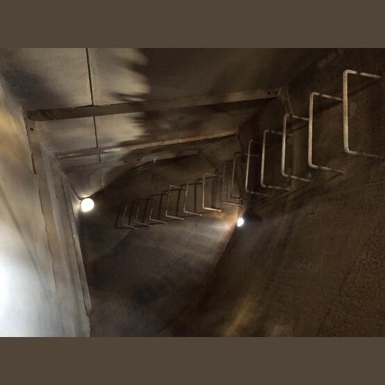 15,036 Gal. Storage Silo, 2,010 Cu. Ft., 13' diameter x 12' H, Cone Discharge, Quartered Internally - Image 8
