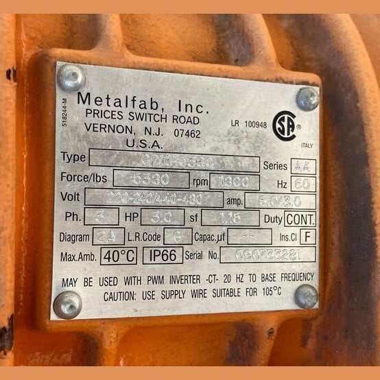 Metalfab #BA-6, Bin Activator, 6' diameter, Carbon Steel, Blue Enamel Exterior, Unused Surplus (2 available) - Image 6