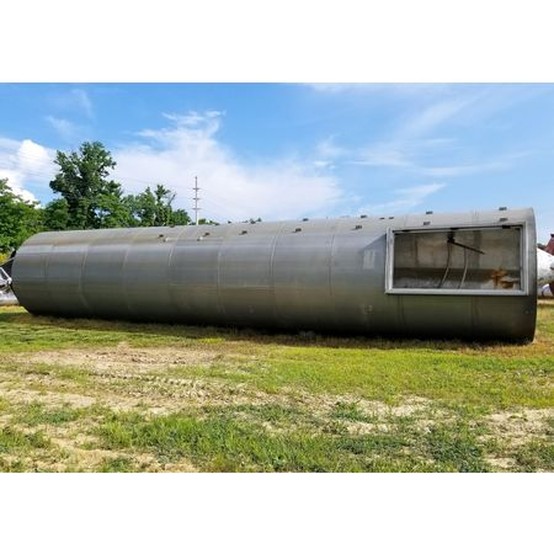 6,598 Gal. Aluminum Silo, 882 Cu. Ft., 8' diameter x 39' H, 1/4" Thick 5052 Alloy, Eccentric Cone Discharge - Image 1
