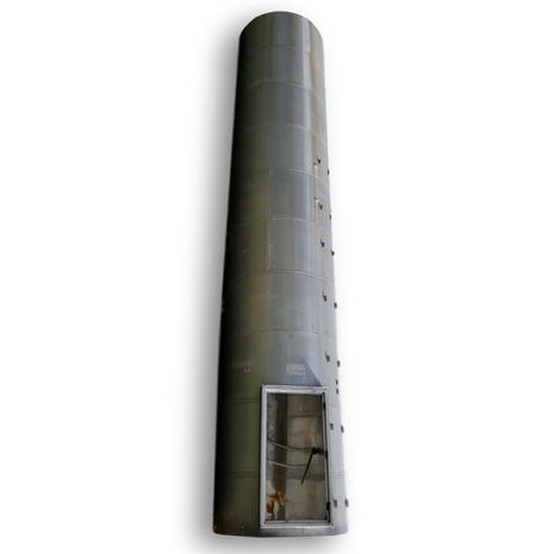 6,598 Gal. Aluminum Silo, 882 Cu. Ft., 8' diameter x 39' H, 1/4" Thick 5052 Alloy, Eccentric Cone Discharge - Image 2