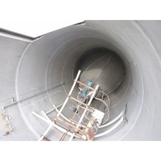 6,598 Gal. Aluminum Silo, 882 Cu. Ft., 8' diameter x 39' H, 1/4" Thick 5052 Alloy, Eccentric Cone Discharge - Image 5