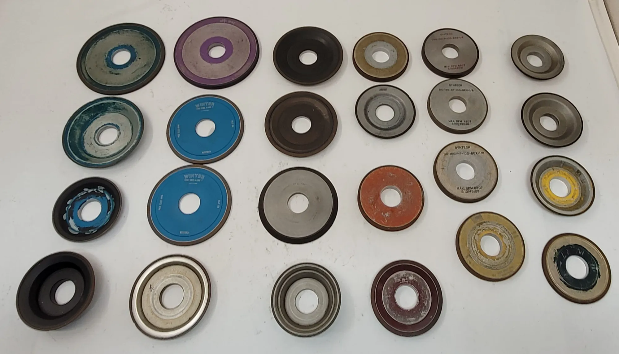 Diamond Multimax Grinding Wheels, LOT of 24, 1/16" to 1/2" Thickness Range (3 available) - Image 1