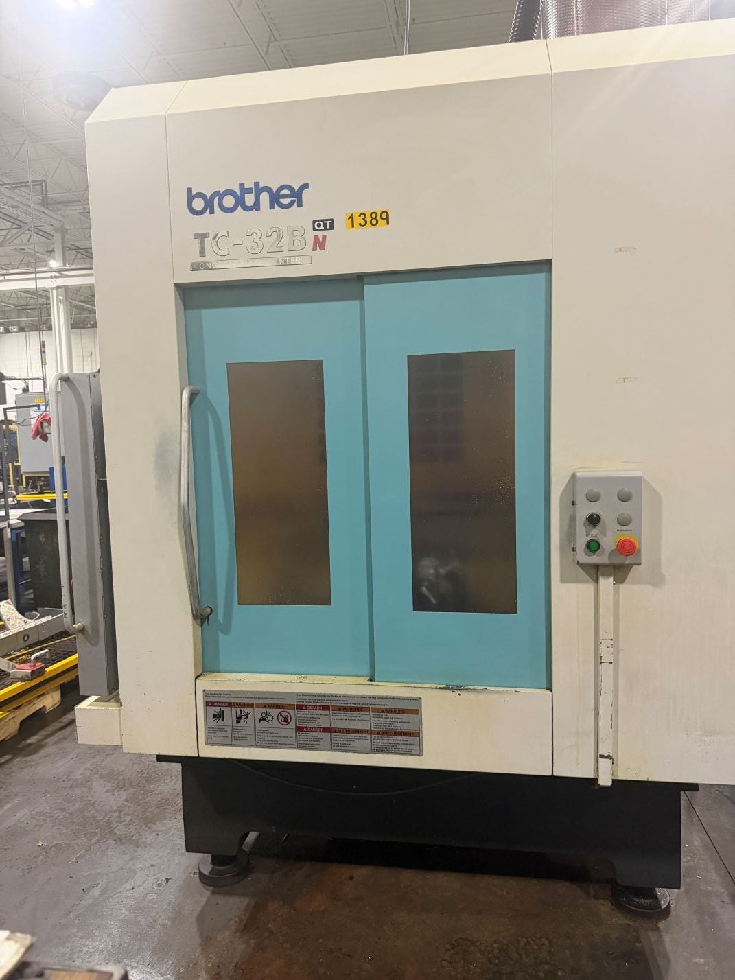 Brother #TC-32B, CNC Tapping Center, 21.7" X, 15.7" Y, 16.3" Z, 16,000 RPM, BT 30, 10 HP, 26 ATC, pallet - Image 1