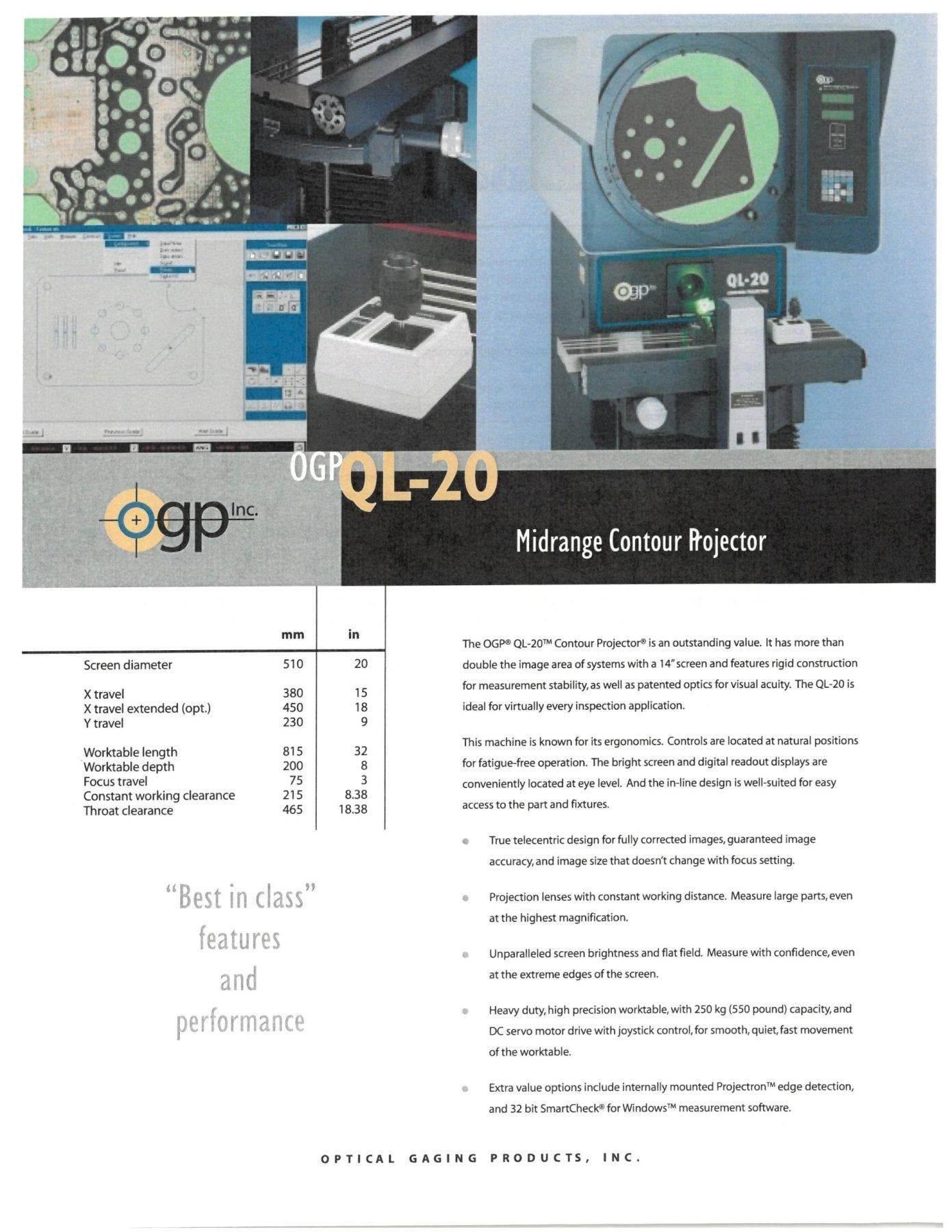 20" OGP #QL20, Optical Comparator and Measuring Machine - Image 5
