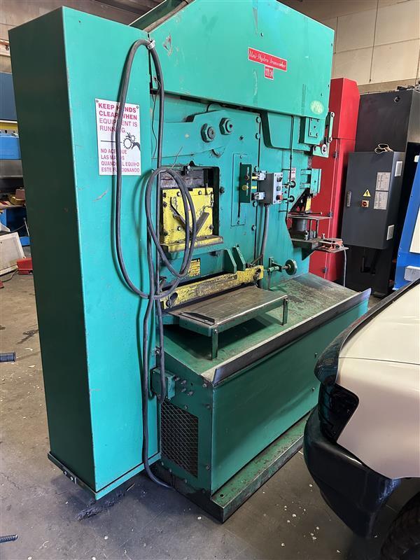 6" x 6" x 1/2" Uni-Hydro #120-24, 95 ton, 12" throat, 2" bore, 24" blade, 7.5 HP - Image 6