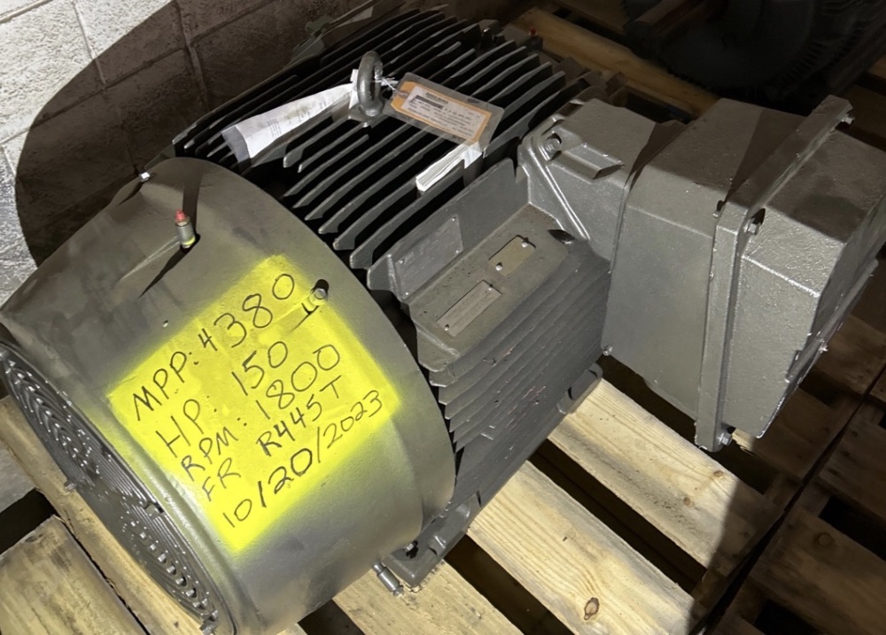 150 HP 1800 RPM ABB, Frame R445T, TEFC, BB, 1.15 service factor, 460 Volts, New Surplus - Image 3