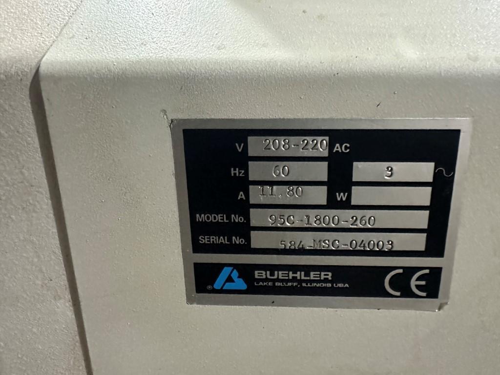 10" Buehler #AbrasiMet-95C-1800-260, manual precision abrasive metallurgical lab saw, 4 HP, 3400 RPM - Image 5