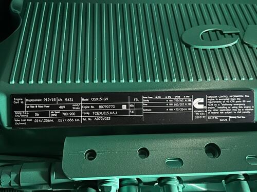 500 KW Cummins #DFEK, diesel generator set, 480 Volts, 3-phase, 2026 - Image 9