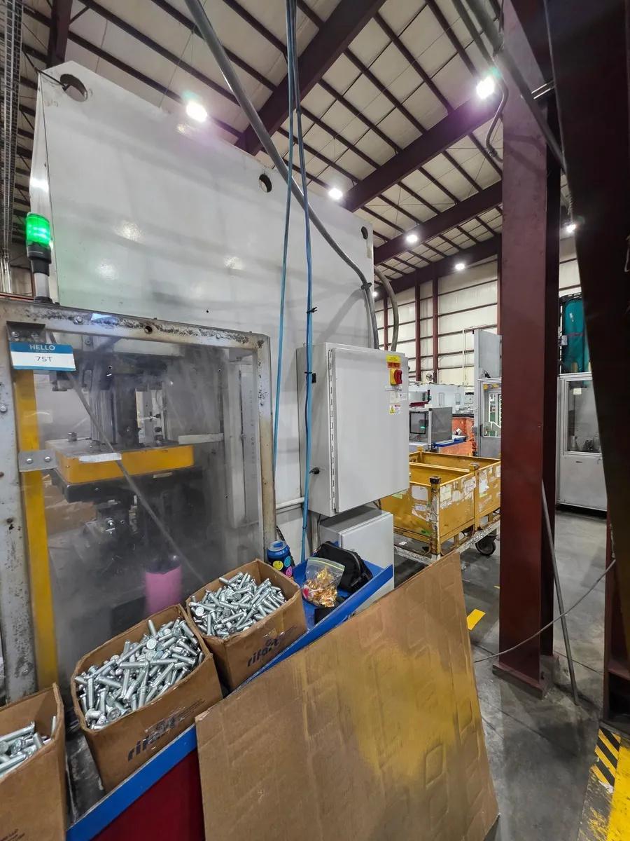 75 Ton, Greenerd #HCA-75-18R, hydraulic press, 18" stroke, 12" throat, 24" daylight, 30 HP, 32" x 18" bed - Image 4