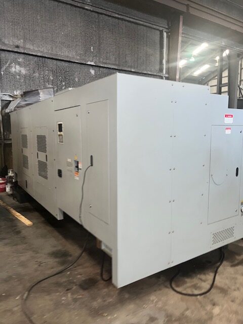 Ganesh #ASL-15LX, CNC lathe, long bed, Fanuc 0iTD, 4.1" bar, 3-jaw 15" powered chuck, chip conveyor, 2020 - Image 3