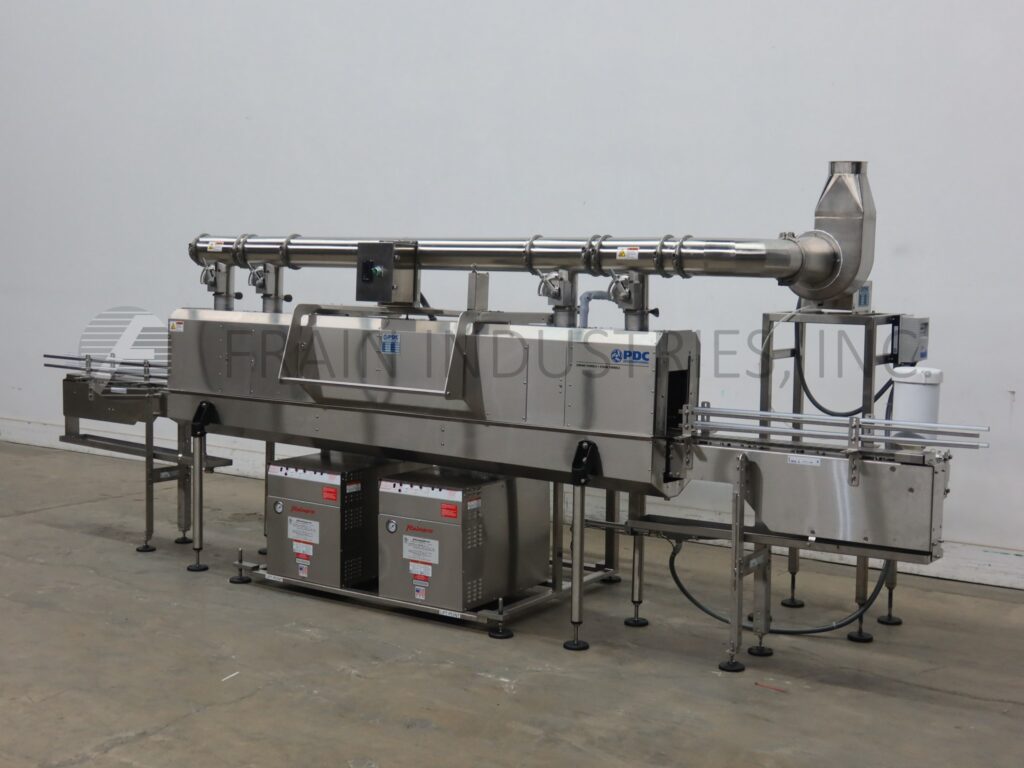 PDC Intl. Corp. #KST80-712, 304 Stainless Steel, dual zone steam shrink tunnel and conveyor with - Image 1
