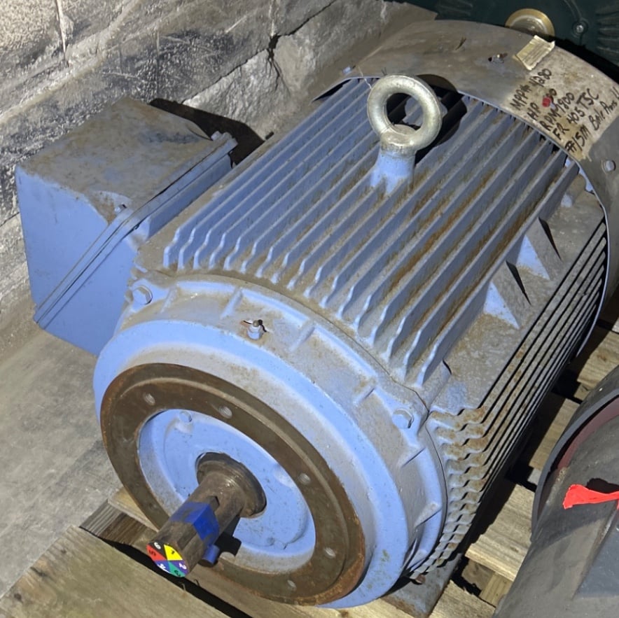 100 HP 1780 RPM Hyundai, Frame 405TSC, TEFC, BB, 1.15 service factor, 230/460 Volts, Rebuilt - Image 2