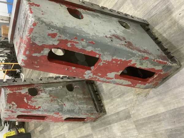 12" x 36" x 18" Giddings & Lewis, T-slotted angle plates, cast iron construction, 1 set - Image 7