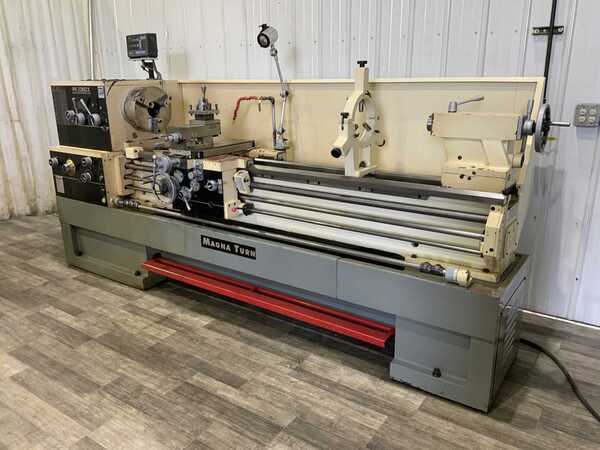 22" x 80" Magna Turn #RJ2280ZX, gap bed engine lathe, 14" swing over cross slide, 3 & 4-jaw chucks, foot - Image 1