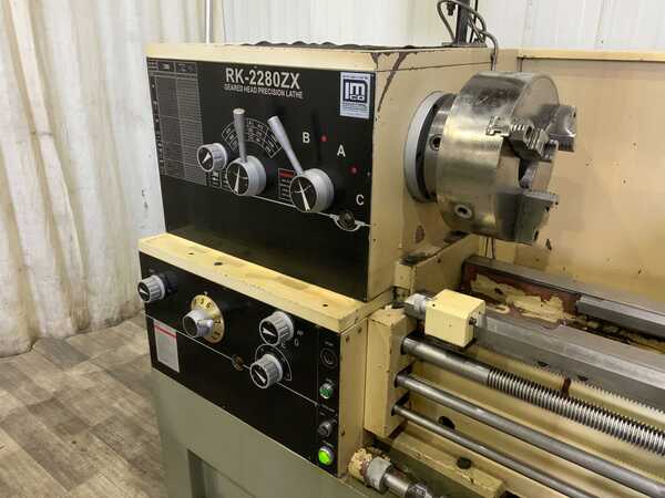 22" x 80" Magna Turn #RJ2280ZX, gap bed engine lathe, 14" swing over cross slide, 3 & 4-jaw chucks, foot - Image 4