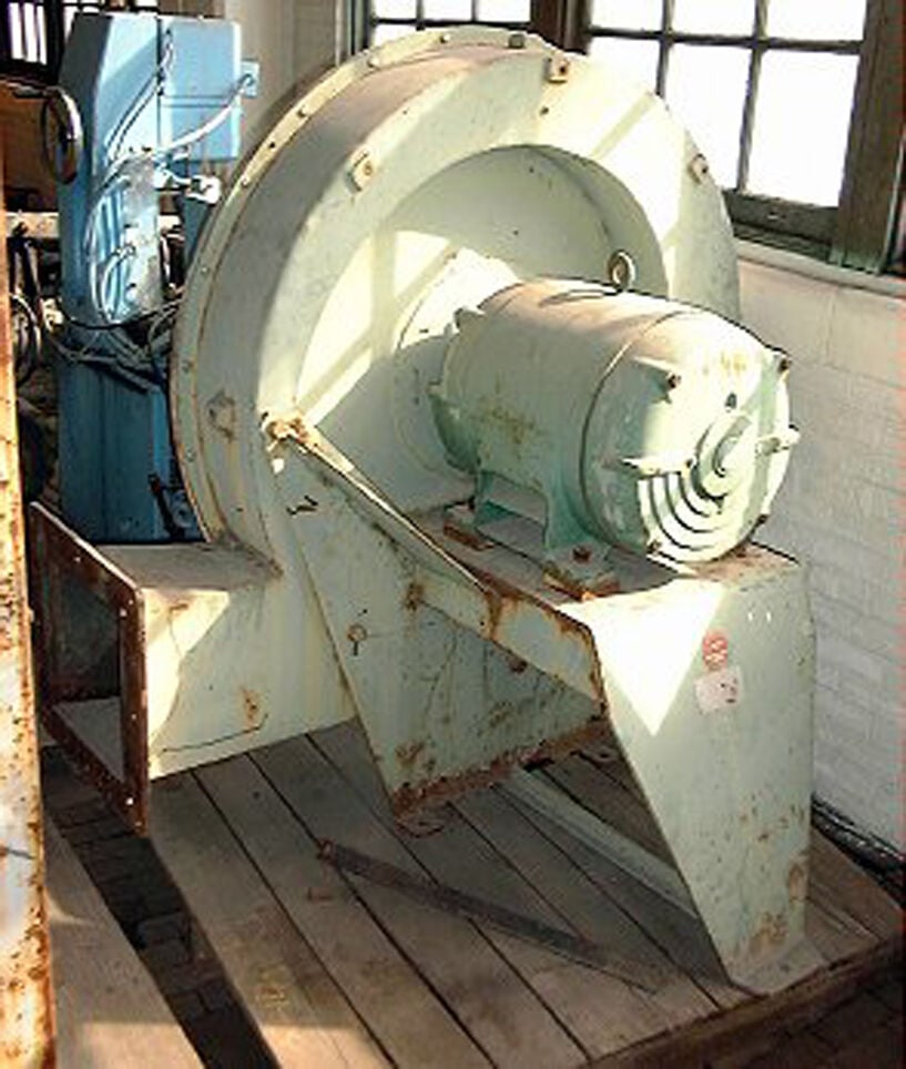 6650 cfm North American Manufacturing #320-M1-50, 10" high pressure blower, 50 HP, 3650 RPM, 550 V. - Image 1