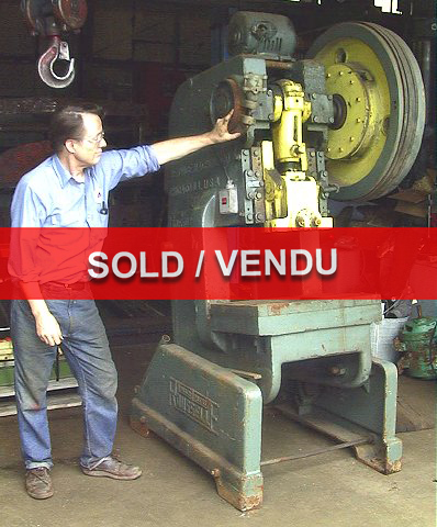 40 Ton, Rousselle #4, OBI press, 3" stroke, 12" Shut Height, 16" x 26" bed, 105 SPM, 5 HP, air clutch - Image 1