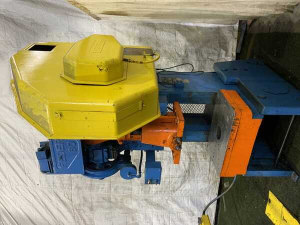 60 Ton, Federal #60, OBI flywheel press, 6" stroke, 15" Shut Height, 90 SPM, 7.5 HP, air clutch & brake, 1981 - Image 3