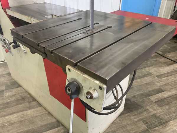 41" x 13" Dake Johnson #VH-40, vertical band saw, table feed, 10" stroke, 3 HP, blade grinder, 1994 - Image 4