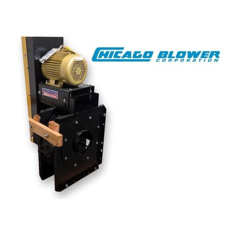 2000 cfm @ 10 S.P., Chicago Blower #9LS, Size 9 radial blade industrial centrifugal SQI fan, Carbon Steel - Image 1