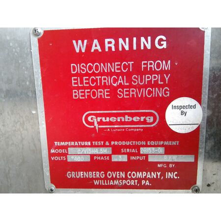 Gruenberg #C/V15H4.5M, dual cabinet vacuum drying oven, 4.5 cu.ft. each, top convection + bottom vacuum, 9 - Image 2
