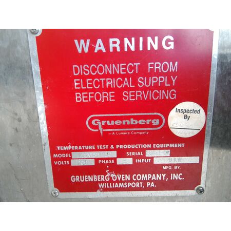 Gruenberg #C/V15H4.5M, dual cabinet vacuum drying oven, 4.5 cu.ft. each, top convection + bottom vacuum, 9 - Image 2