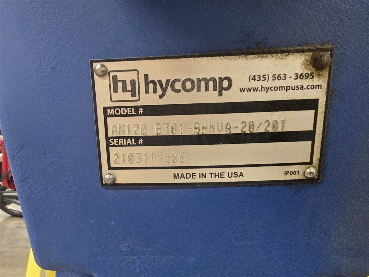 Hycomp #AN12D-B301-BHNVA-20-20T, Oil-Free Air Compressor, 20 HP, 460/3/60, Single-Stage, Air-Cooled, 400-800 - Image 6