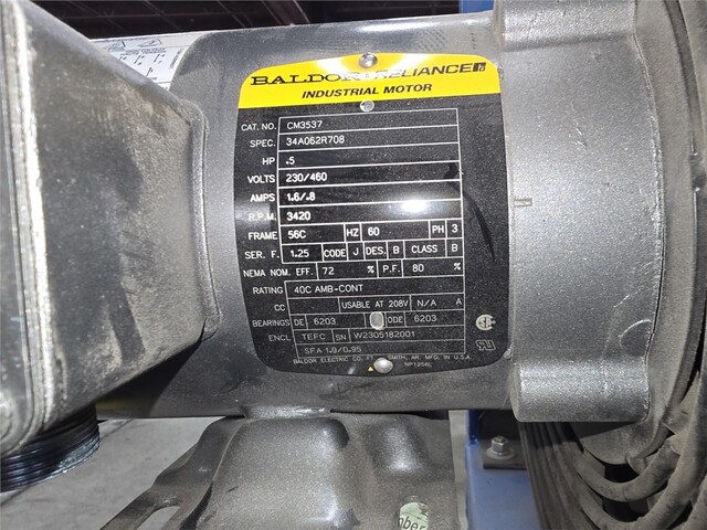 Hycomp #AN12D-B301-BHNVA-20-20T, Oil-Free Air Compressor, 20 HP, 460/3/60, Single-Stage, Air-Cooled, 400-800 - Image 8