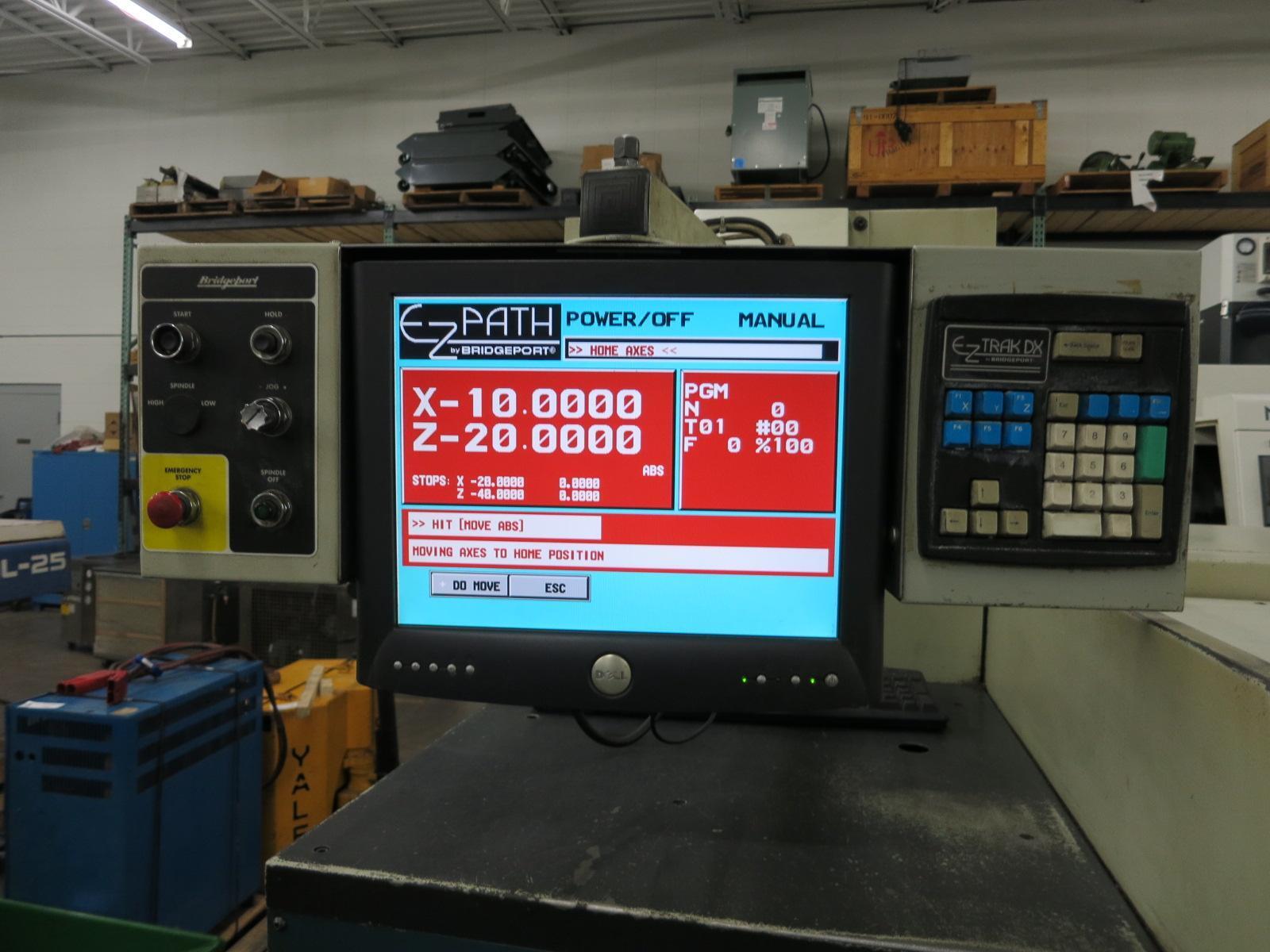 Bridgeport Romi #EZ-Path-II, CNC lathe, 20" swing, 10" chuck, 3-jaw, 40" centers, 10 HP, 3500 RPM, Bridgeport - Image 4