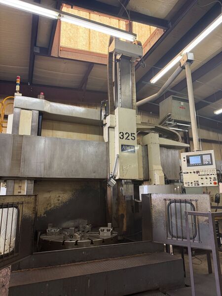 49.2" Femco #VL-12, 62.9" swing, 49" 4-jaw chuck, 88-280 RPM, 8-station ATC, Fanuc 18T-C CNC, 2009 - Image 1