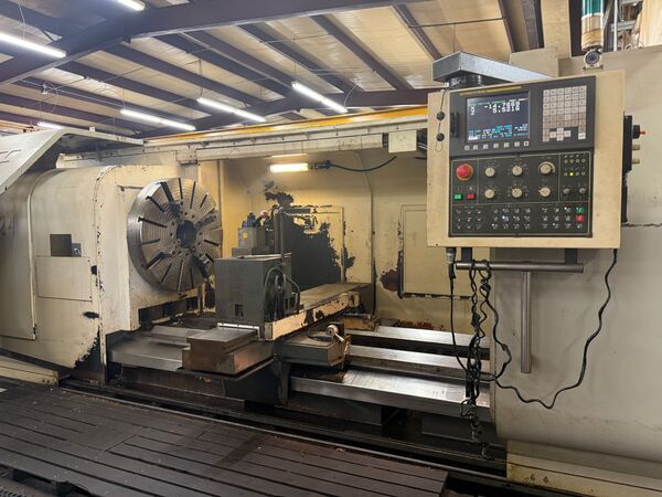 Femco #BL975/2000, CNC Flat-Bed Lathe, 55.1" swing, 80" centers, 78" machining length, 29.1" socs, 36" 4-jaw - Image 2