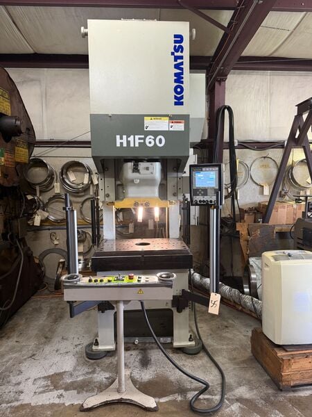 66 Ton, Komatsu #H1F60, Servo-Driven Gap Frame Press, 35" x 21" bed, 4.72" stroke, 11.8" shut height, 2.56" - Image 1
