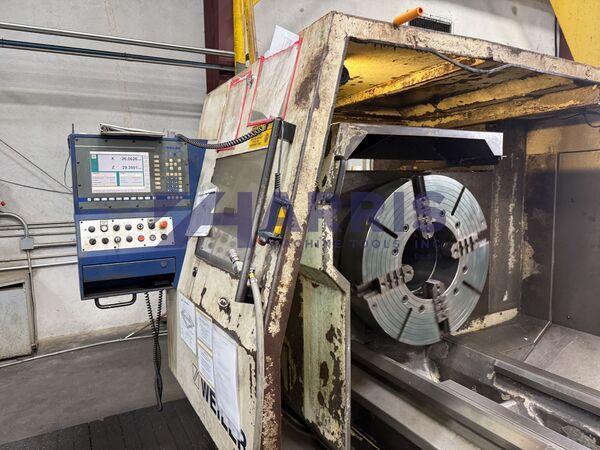 Weiler #E90/3, CNC Flatbed Lathe, 36" swing, 120" machining length, 32" 4-jaw chuck, 14" spindle bore, 60 HP - Image 3