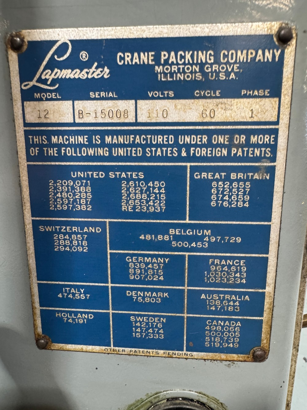 12" Lapmaster #12, single sided, open-face lapping & polishing machine - Image 8