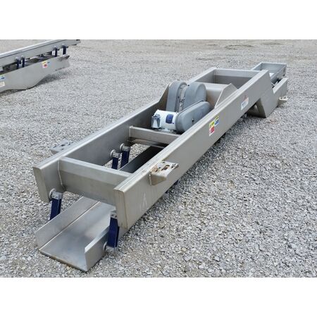 18" wide x 1' 6" long, Key Technology, Stainless Steel vibrating conveyor, used, #13329 - Image 2