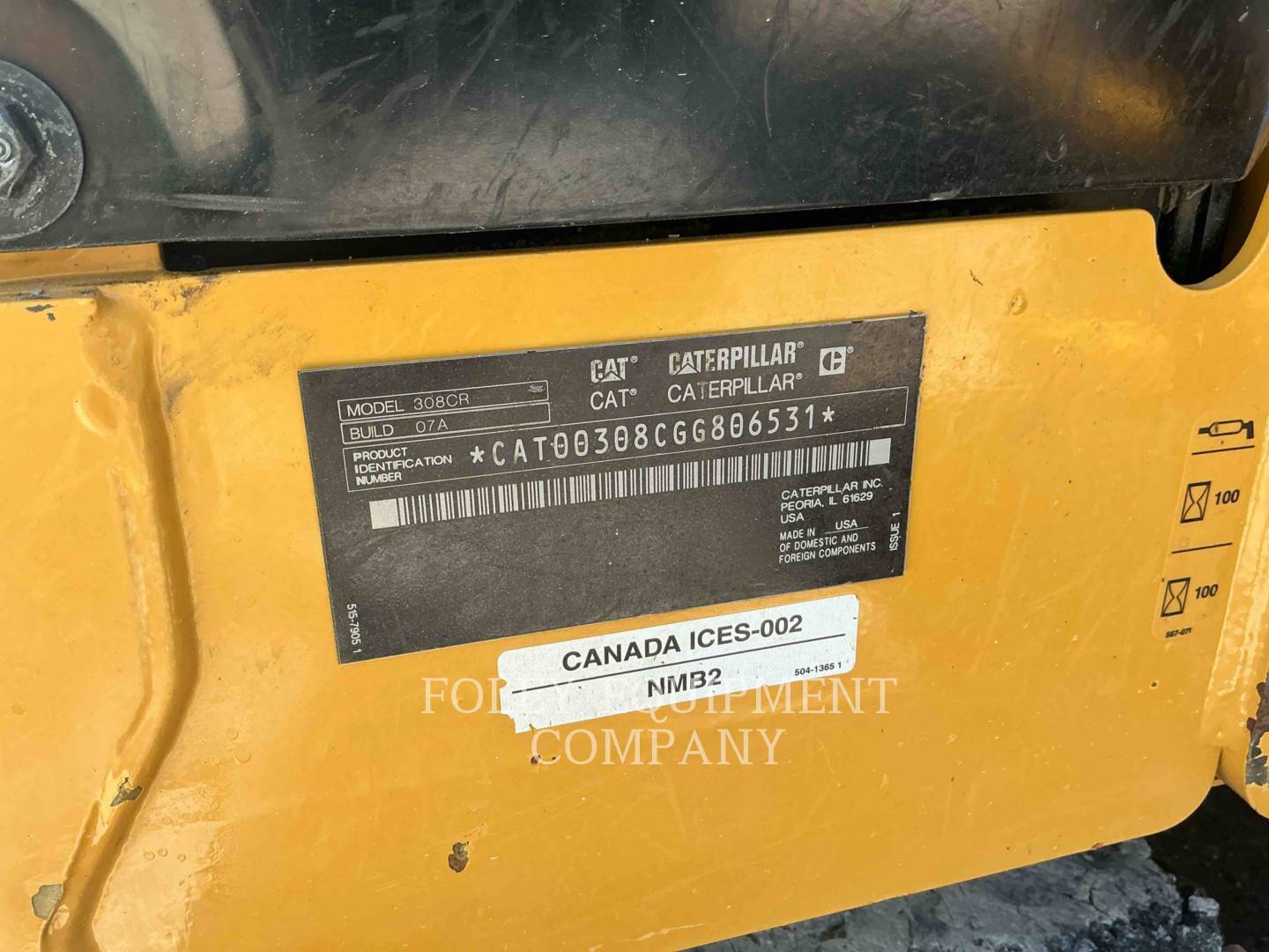 Caterpillar 308-07CRSB, 1409 hours, S/N: GG806531, 2022 - Image 5