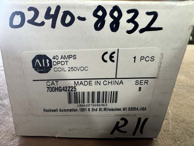 Allen-Bradley Power Relay 700-HG42Z25-6 250 VDC Coil - Image 1