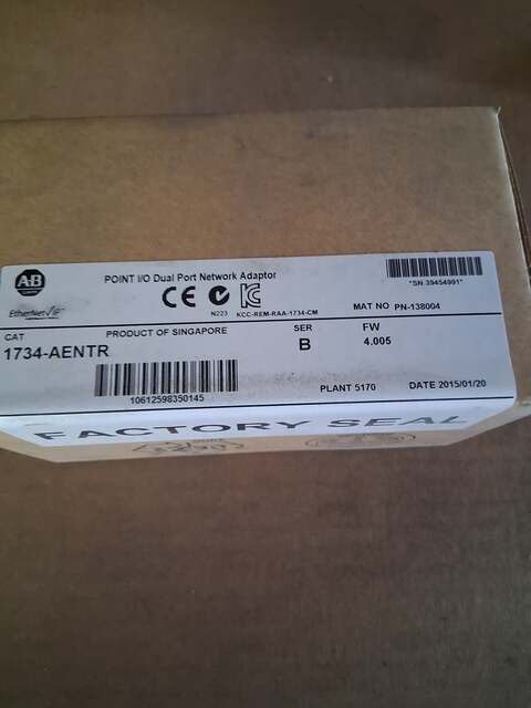 Allen-Bradley POINT I/O Dual Port Network Adaptor 1734-AENTR 24 VDC - Image 2