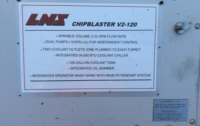 LNS ChipBlaster #V2-120, High Pressure Coolant System, 2023 - Image 9