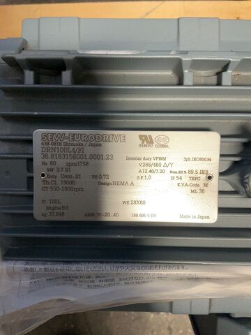 Masada #HD65W4-3.7-SEW, Pump, 3.7 kW, 1750 RPM - Image 2
