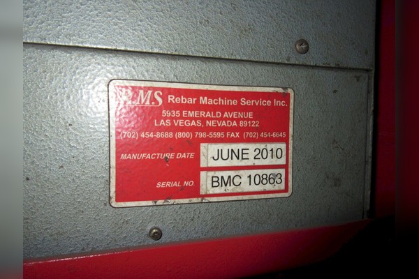 1-3/8" RMS #11, Table Rebar Bender, 5 HP, up to 12 bars, 2010 - Image 8