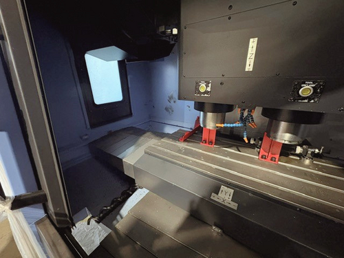 Daewoo Doosan #DMP-500/2SP, twin spindle CNC vertical machining center, dual 24 automatic tool changer, 40.9" - Image 6