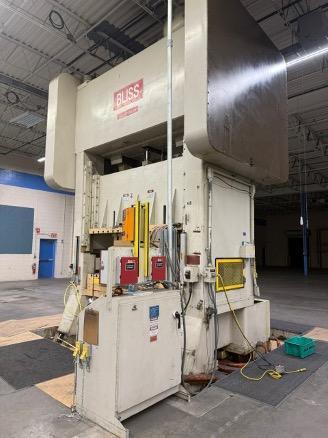 500 Ton, Bliss #SE2-500-96-54, straight side double crank press, 12" stroke, 44" Shut Height, 12" ram adj. - Image 3