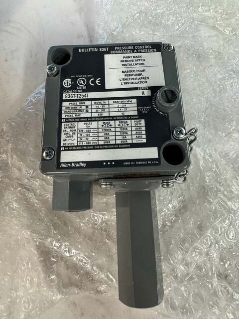Allen-Bradley #836T-T254J, pressure control switch, 20-300 PSI adjustable range - Image 1
