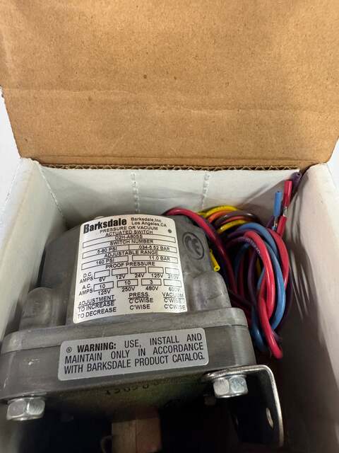 Barksdale #D2H-A80SS, pressure switch, 1/4" NPT female, 0.5-80 PSI adjustable - Image 2