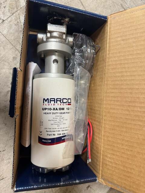 Marco Fluid Tech #UP10-XA/DM, heavy-duty gear pump, 3/8" BSP, 101.5 PSI, 12V - Image 2
