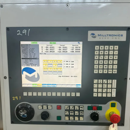 Milltronics #RW15, CNC Vertical Machining Center, 30" x 14" table, 25" X, 15" Y, 20" Z, 18 HP, 16,000 RPM, 20 - Image 4