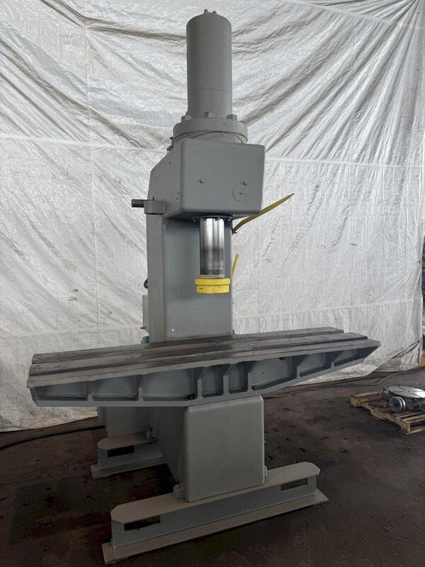 100 Ton, Eitel, hydraulic C-frame press, 16" stroke, 23.5" throat, 27" open, 84" x21" bed, 5" cylinder - Image 1