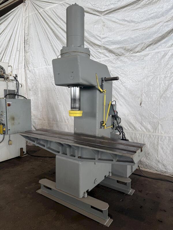 100 Ton, Eitel, hydraulic C-frame press, 16" stroke, 23.5" throat, 27" open, 84" x21" bed, 5" cylinder - Image 2